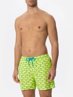 MC2 Saint Barth Man Light Fabric Swim Shorts With Surfcar Print -MC2 Saint Barth Shop UID LIG000300448B MAN SWIMSHORT YELLOW 20241118170000 03