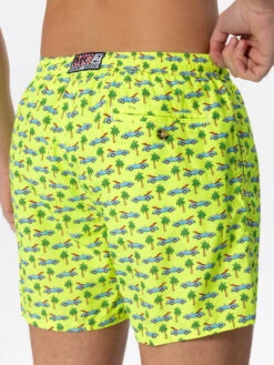MC2 Saint Barth Man Light Fabric Swim Shorts With Surfcar Print -MC2 Saint Barth Shop UID LIG000300448B MAN SWIMSHORT YELLOW 20241118170000 04