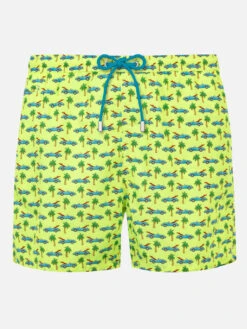 MC2 Saint Barth Man Light Fabric Swim Shorts With Surfcar Print