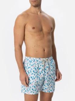 MC2 Saint Barth Man Light Fabric Swim Shorts With Jellyfish Print -MC2 Saint Barth Shop UID LIG000300734D MAN SWIMSHORT WHITE FUNNY 20241118173500 03