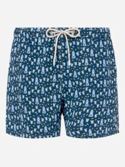 MC2 Saint Barth Lightweight Fabric Swim Shorts Lighting With Tequila Print