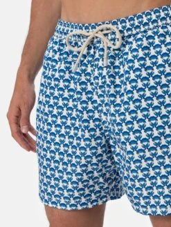 MC2 Saint Barth Man Lightweight Fabric Swim-shorts Lighting Micro Fantasy With Crab Print -MC2 Saint Barth Shop UID LIG000302489F MAN SWIMSHORT WHITE 3