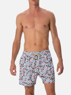 MC2 Saint Barth Man Lightweight Fabric Swim-shorts Lighting Micro Fantasy With Crabs Print -MC2 Saint Barth Shop UID LIG000303345F MAN SWIMSHORT WHITE 01