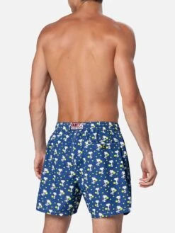 MC2 Saint Barth Lightweight Fabric Swim Shorts Lighting With Superman Print | SNOOPY PEANUTS® SPECIAL EDITION -MC2 Saint Barth Shop UID LIG000303662H MAN SWIMSHORT BLUE PEANUTS 4