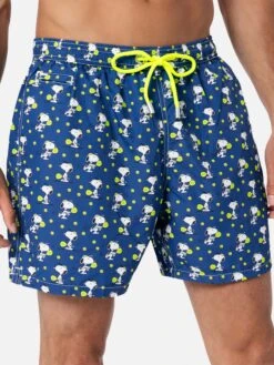 MC2 Saint Barth Lightweight Fabric Swim Shorts Lighting With Superman Print | SNOOPY PEANUTS® SPECIAL EDITION -MC2 Saint Barth Shop UID LIG000303662H MAN SWIMSHORT BLUE PEANUTS 5