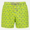 MC2 Saint Barth Man Lightweight Fabric Swim-shorts Lighting Micro Fantasy With Gym And Gin Print -MC2 Saint Barth Shop UID LIG000303688F MAN SWIMSHORT YELLOW 2
