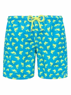 MC2 Saint Barth Man Light Fabric Swim Shorts With Shark