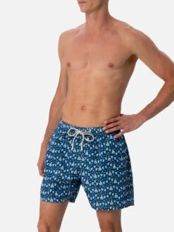 MC2 Saint Barth Man Lightweight Fabric Swim-shorts Lighting Micro Fantasy With Tequila Print -MC2 Saint Barth Shop UID LIG000303741F MAN SWIMSHORT BLUE 01