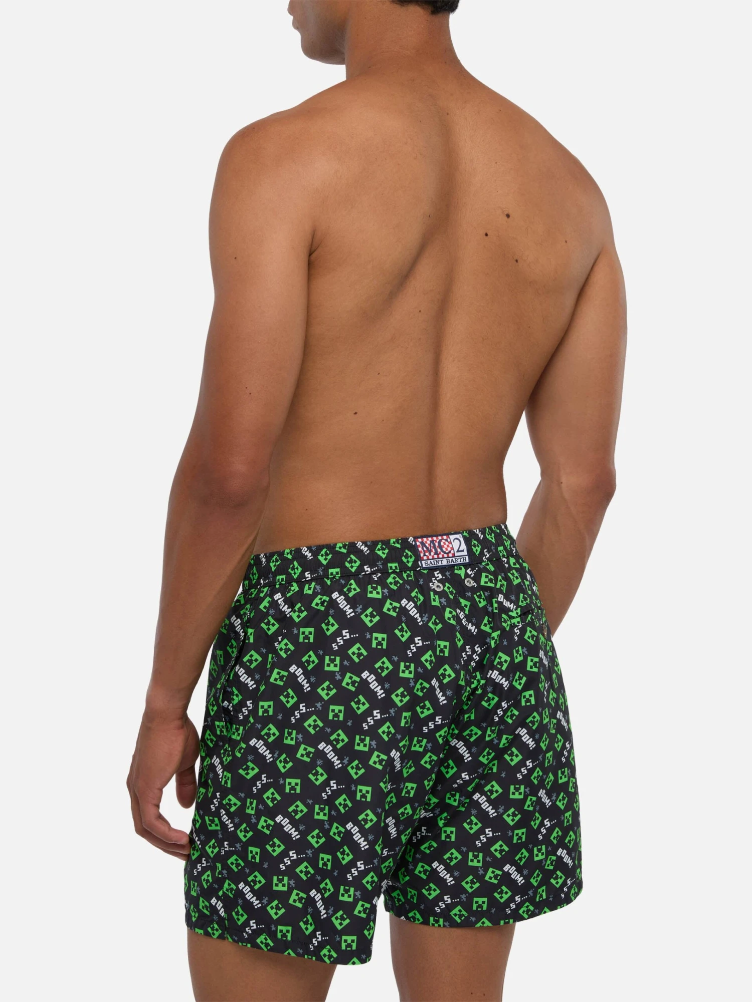 MC2 Saint Barth Lightweight Fabric Swim Shorts Lighting With Minecraft Print | MINECRAFT® SPECIAL EDITION 7 MC2 Saint Barth Lightweight Fabric Swim Shorts Lighting With Minecraft Print | MINECRAFT® SPECIAL EDITION - Image 5