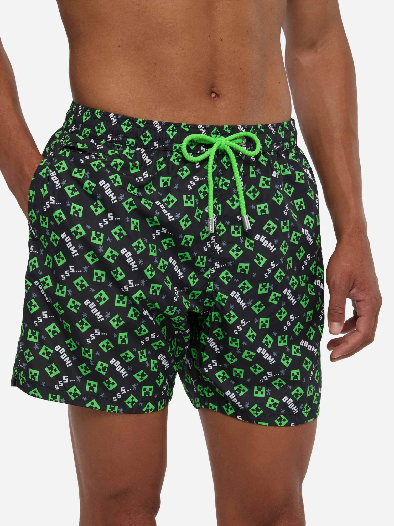 MC2 Saint Barth Lightweight Fabric Swim Shorts Lighting With Minecraft Print | MINECRAFT® SPECIAL EDITION 6 MC2 Saint Barth Lightweight Fabric Swim Shorts Lighting With Minecraft Print | MINECRAFT® SPECIAL EDITION - Image 4