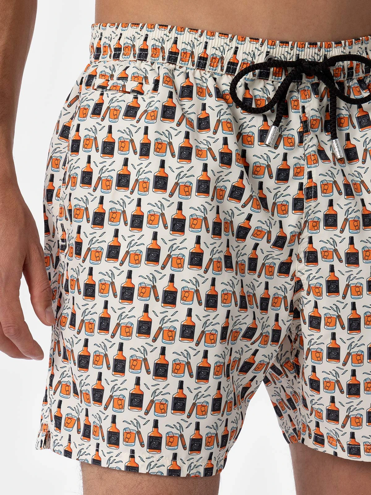 MC2 Saint Barth Man Lightweight Fabric Swim-shorts Lighting Micro Fantasy With Whisky And Cigars Print 5 MC2 Saint Barth Man Lightweight Fabric Swim-shorts Lighting Micro Fantasy With Whisky And Cigars Print - Image 3