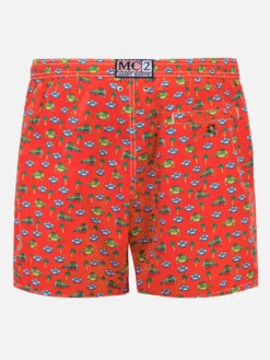 MC2 Saint Barth Man Light Fabric Swim Shorts With Crocodile Print -MC2 Saint Barth Shop UID LIG000305064D MAN SWIMSHORT RED FUNNY 20241120183500 02