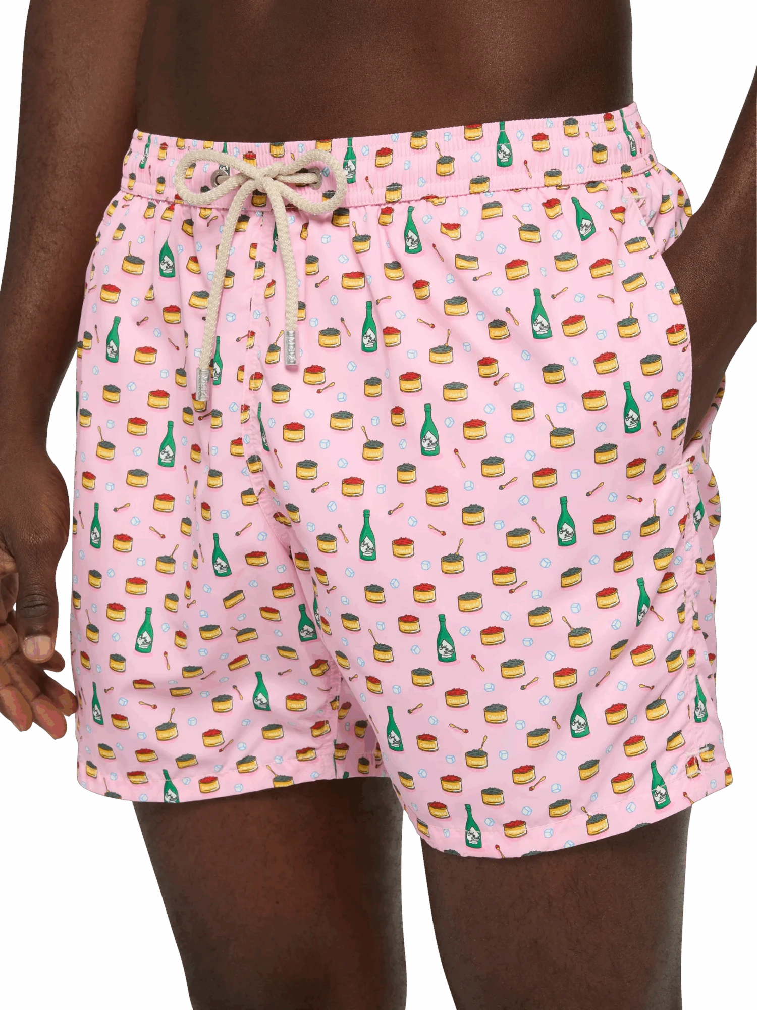 MC2 Saint Barth Lightweight Fabric Swim Shorts Lighting With Caviar And Bollicine Print 6 MC2 Saint Barth Lightweight Fabric Swim Shorts Lighting With Caviar And Bollicine Print - Image 4