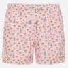 MC2 Saint Barth Lightweight Fabric Swim Shorts Lighting With Caviar And Bollicine Print -MC2 Saint Barth Shop UID LIG000305301H MAN SWIMSHORT PINK COCKTAIL 0 5