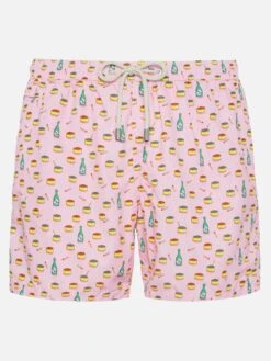 MC2 Saint Barth Lightweight Fabric Swim Shorts Lighting With Caviar And Bollicine Print