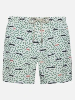 MC2 Saint Barth Lightweight Fabric Swim Shorts Lighting With Diabolik Print | DIABOLIK SPECIAL EDITION