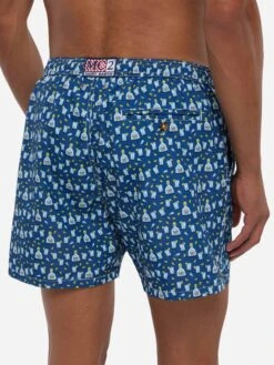 MC2 Saint Barth Man Light Fabric Swim Shorts With Tequila Print -MC2 Saint Barth Shop UID LIG000306286D MAN SWIMSHORT BLUE COCKTAIL MC2 4