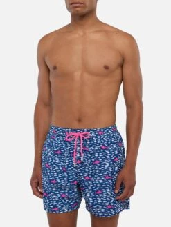 MC2 Saint Barth Man Light Fabric Swim Shorts With Fish And Sharks Print -MC2 Saint Barth Shop UID LIG000306834D MAN SWIMSHORT BLUE MARINELIFE MC2 20250704170012 1