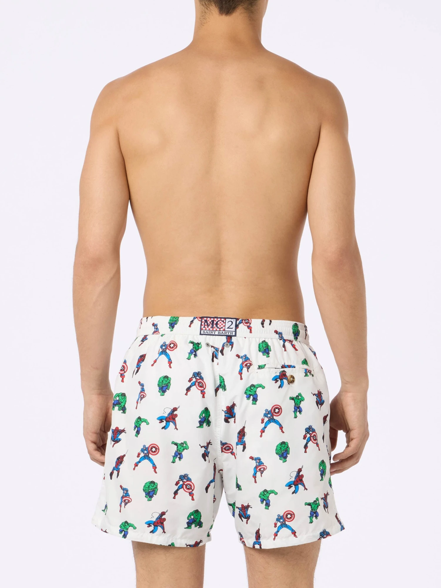 MC2 Saint Barth Man Lightweight Fabric Swim-shorts Lighting Micro Fantasy With Marvel Super Heroes Print | MARVEL SPECIAL EDITION 6 MC2 Saint Barth Man Lightweight Fabric Swim-shorts Lighting Micro Fantasy With Marvel Super Heroes Print | MARVEL SPECIAL EDITION - Image 4