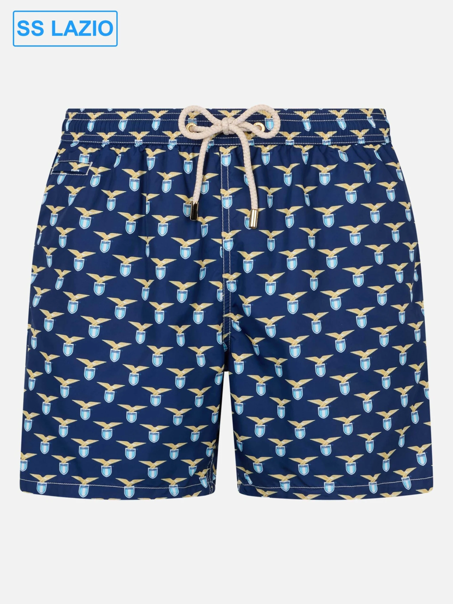 MC2 Saint Barth Man Lightweight Fabric Swim Shorts With Lazio Logo Print | SS LAZIO SPECIAL EDITION 3 MC2 Saint Barth Man Lightweight Fabric Swim Shorts With Lazio Logo Print | SS LAZIO SPECIAL EDITION