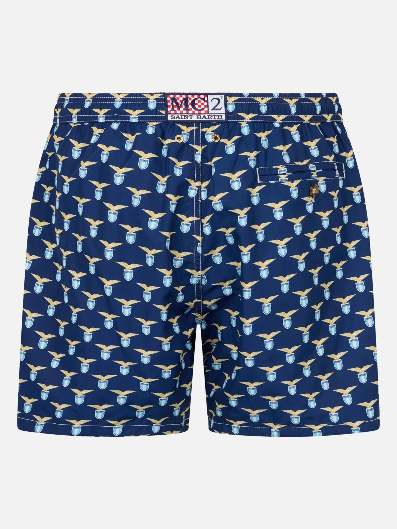 MC2 Saint Barth Man Lightweight Fabric Swim Shorts With Lazio Logo Print | SS LAZIO SPECIAL EDITION 4 MC2 Saint Barth Man Lightweight Fabric Swim Shorts With Lazio Logo Print | SS LAZIO SPECIAL EDITION - Image 2