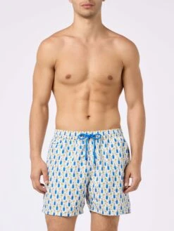 MC2 Saint Barth Man Lightweight Fabric Swim Shorts With Blanc 1664 Print | BLANC 1664 SPECIAL EDITION -MC2 Saint Barth Shop UID LIG000310392F MAN unknown 20240618080000 category BLANCTWIST01 1