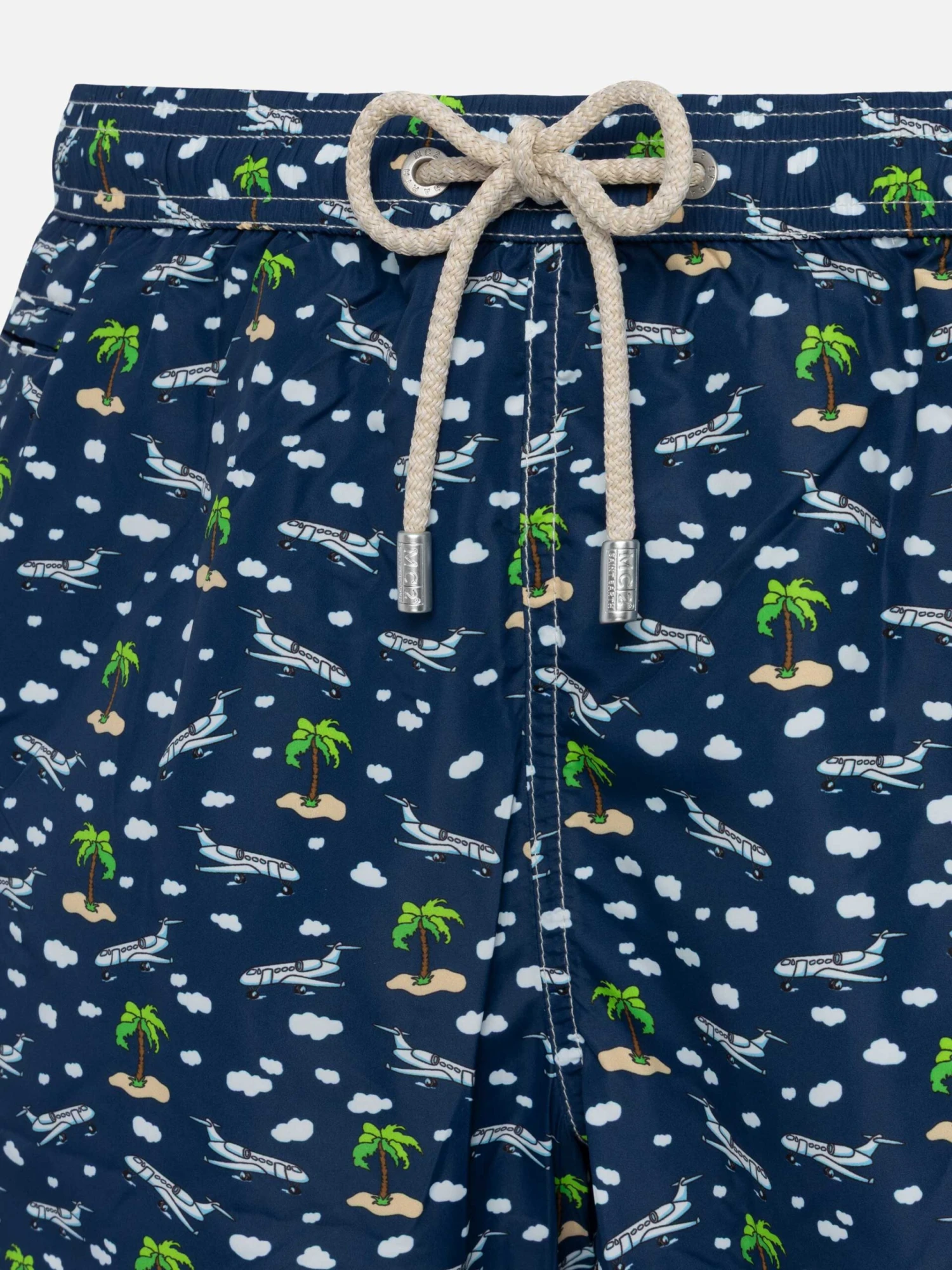 MC2 Saint Barth Lightweight Fabric Swim Shorts Lighting With Palms And Planes Print 5 MC2 Saint Barth Lightweight Fabric Swim Shorts Lighting With Palms And Planes Print - Image 3