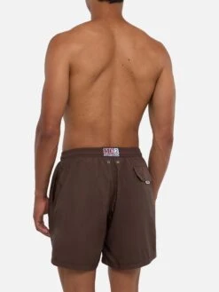 MC2 Saint Barth Man Brown Swim Shorts | PANTONE™ SPECIAL EDITION -MC2 Saint Barth Shop UID LIG000407268H MAN SWIMSHORT BROWN PANTONE 3