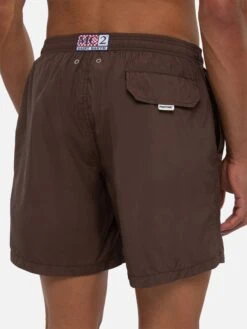 MC2 Saint Barth Man Brown Swim Shorts | PANTONE™ SPECIAL EDITION -MC2 Saint Barth Shop UID LIG000407268H MAN SWIMSHORT BROWN PANTONE 4