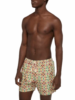 MC2 Saint Barth Lightweight Fabric Swim-shorts Lighting 70 With Majolica Print -MC2 Saint Barth Shop UID LIG001301833H MAN SWIMSHORT WHITE MAJOLICA 0 1