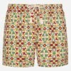 MC2 Saint Barth Lightweight Fabric Swim-shorts Lighting 70 With Majolica Print -MC2 Saint Barth Shop UID LIG001301833H MAN SWIMSHORT WHITE MAJOLICA 0 5