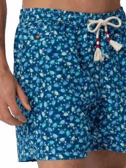 MC2 Saint Barth Man Lightweight Fabric Swim-shorts Lighting 70 With Crabs Print -MC2 Saint Barth Shop UID LIG001303447F MAN SWIMSHORT BLUE 3
