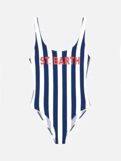 MC2 Saint Barth Lora Scoopback One-piece Swimsuit With Striped Print