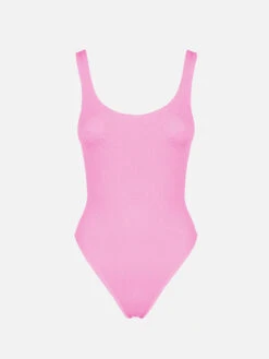 MC2 Saint Barth Lora Pink Crinkle One-piece Swimsuit