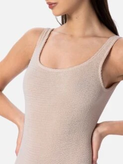 MC2 Saint Barth Lora Beige Crinkle One-piece Swimsuit -MC2 Saint Barth Shop UID LOR000303160H WOMAN ONE PIECE WHITE CRINKLE 5