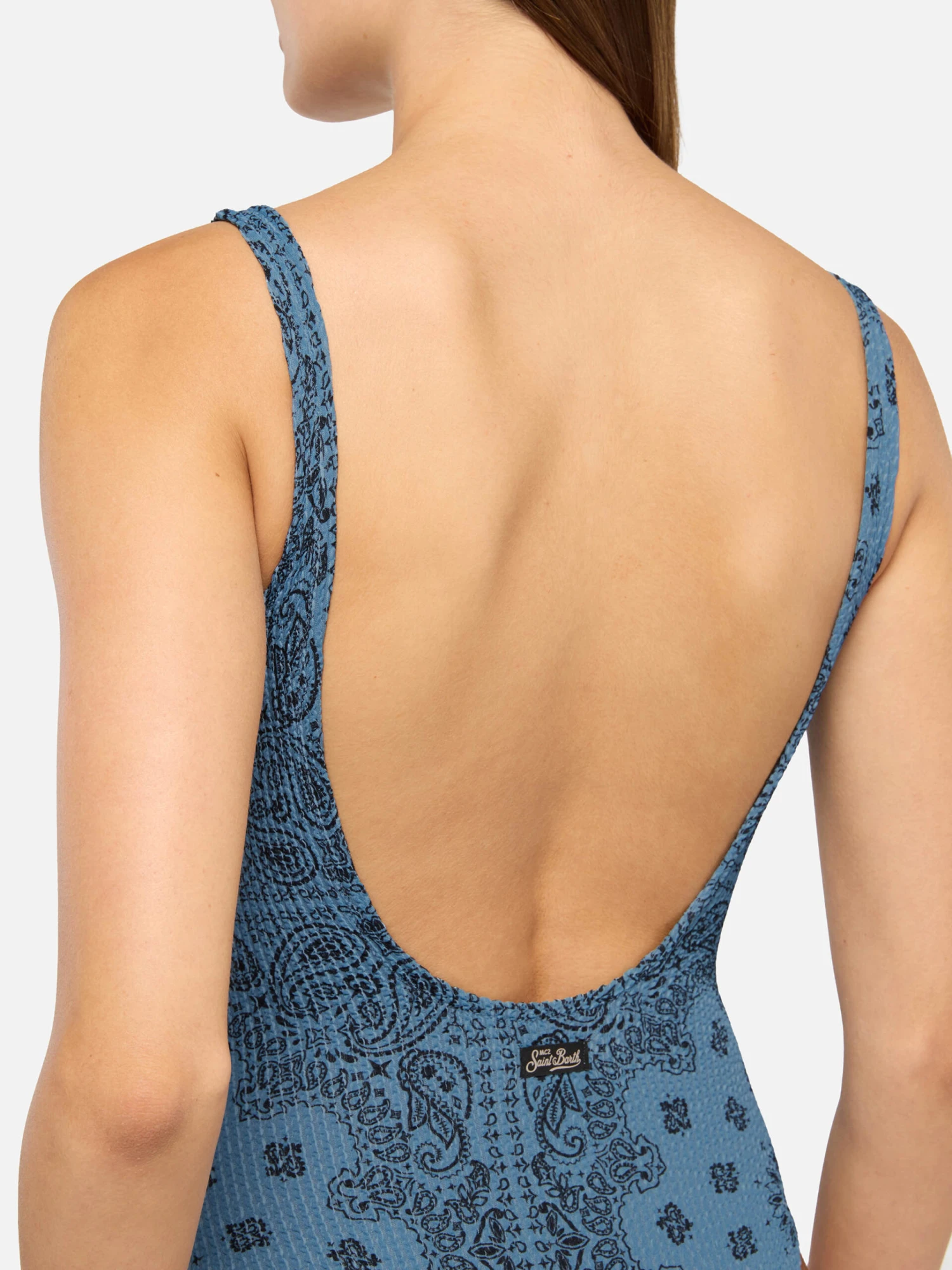 MC2 Saint Barth Lora Crinkle One-piece Swimsuit With Bandanna Print 5 MC2 Saint Barth Lora Crinkle One-piece Swimsuit With Bandanna Print - Image 3