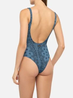MC2 Saint Barth Lora Crinkle One-piece Swimsuit With Bandanna Print 9 MC2 Saint Barth Lora Crinkle One-piece Swimsuit With Bandanna Print -MC2 Saint Barth Shop UID LOR000804450H WOMAN ONEPIECE SKY BANDANNA MC2 3