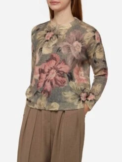 MC2 Saint Barth Woman Mohair Sweater Louise With Flower Print