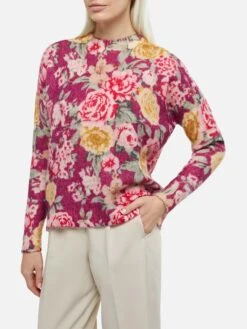 MC2 Saint Barth Woman Cashmere Blend Sweater Louise With Flower Print