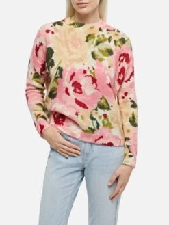 MC2 Saint Barth Woman Mohair Sweater Louise With Peony Print
