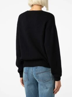 MC2 Saint Barth Woman Black Sweater Louise With St. Moritz Rhinestones Embellishment | ST. MORITZ TOP OF THE WORLD SPECIAL EDITION -MC2 Saint Barth Shop UID LOUI00404388G WOMAN KNITWEAR BLACK 20241023093500 6