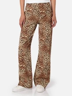 MC2 Saint Barth Woman Corduroy Pants Lisbeth With Leopard Print