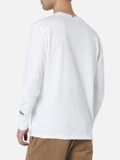 MC2 Saint Barth Man White T-shirt Luton With Negare, Negare Sempre! Embroidery | VACANZE DI NATALE SPECIAL EDITION -MC2 Saint Barth Shop UID LUT000103222G MAN T SHIRT WHITE 20240903133402 3