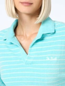 MC2 Saint Barth Light Blue Terry Striped Sweatshirt Magda -MC2 Saint Barth Shop UID MAGD00101962F WOMAN SWEATSHIRT GREEN 20240727163500 4