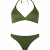 MC2 Saint Barth Woman Military Green Triangle Bralette Bikini Gaia Maia -MC2 Saint Barth Shop UID MAIA00100270F WOMAN BOTTOM 52MILITARY 1
