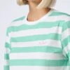MC2 Saint Barth Woman Acquamarine And White Striped Crop T-shirt -MC2 Saint Barth Shop UID MALA00105622F WOMAN T SHIRT RIGATO 20240727163500 4