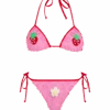 MC2 Saint Barth Woman Terry Embossed Triangle Bikini Maleah With Patches | BEEPY BELLA SPECIAL EDITION
