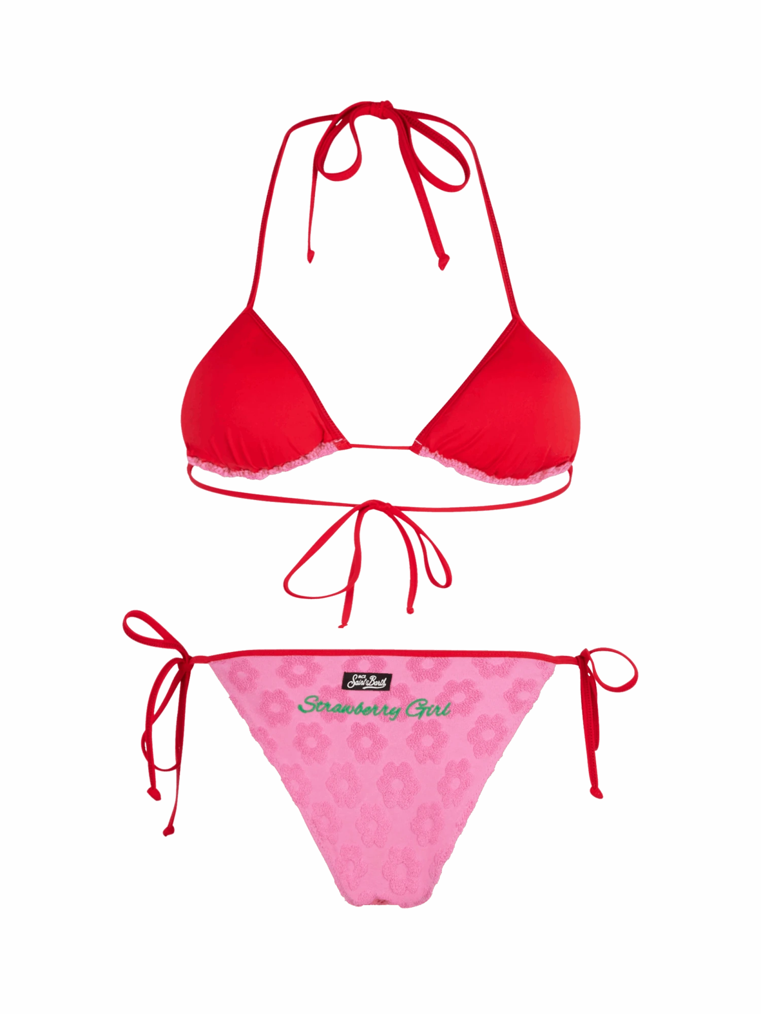 MC2 Saint Barth Woman Terry Embossed Triangle Bikini Maleah With Patches | BEEPY BELLA SPECIAL EDITION 5 MC2 Saint Barth Woman Terry Embossed Triangle Bikini Maleah With Patches | BEEPY BELLA SPECIAL EDITION - Image 3