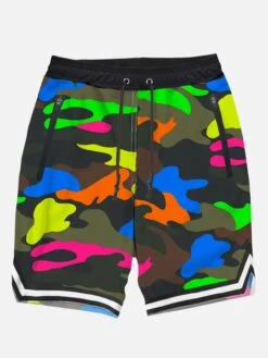 MC2 Saint Barth Camouflage Fluo Multicolor Swim Shorts Surf Style