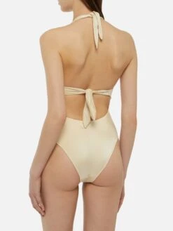 MC2 Saint Barth Marylin Shimmer Gold One-piece Swimsuit -MC2 Saint Barth Shop UID MARN00101523H WOMAN ONEPIECEBIKINI YELLOW 0 0 20250324143501 3